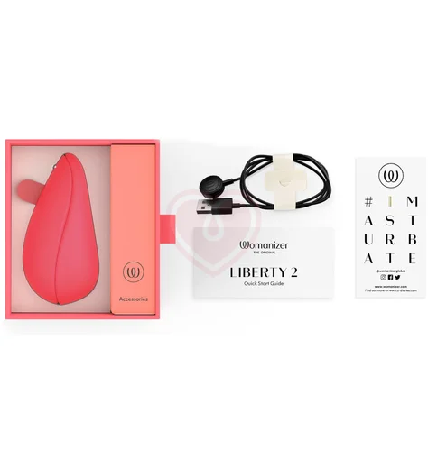 Вакуумный клиторальный стимулятор Womanizer Liberty 2 розовый фото 6