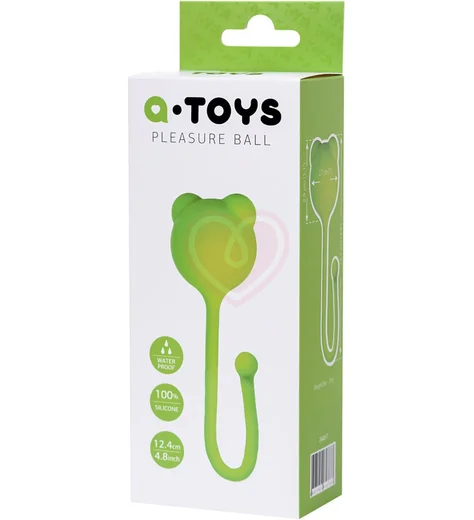 Одинарный вагинальный шарик с хвостиком A-Toys by Toyfa Tigo зелёный фото 3