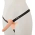 Гладкий двухсторонний страпон с вибрацией на ремешках Vibrating Double Strap-On фото 7