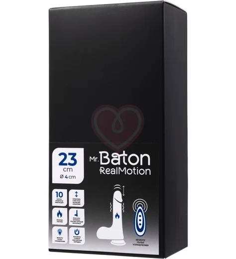 Реалистичный вибратор с пульсацией и нагревом Mr.Baton RealMotion 23 см телесный фото 6