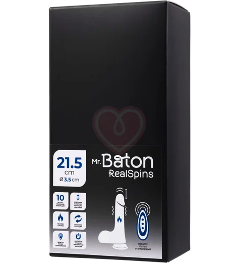 Реалистичный вибратор с ротацией и нагревом Mr.Baton RealSpins 21 см телесный фото 5