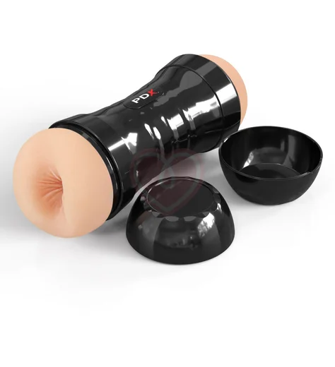 Самосмазывающийся мастурбатор в колбе вагина и анус PipeDream Flip-A-Pussy Over телесный фото 4