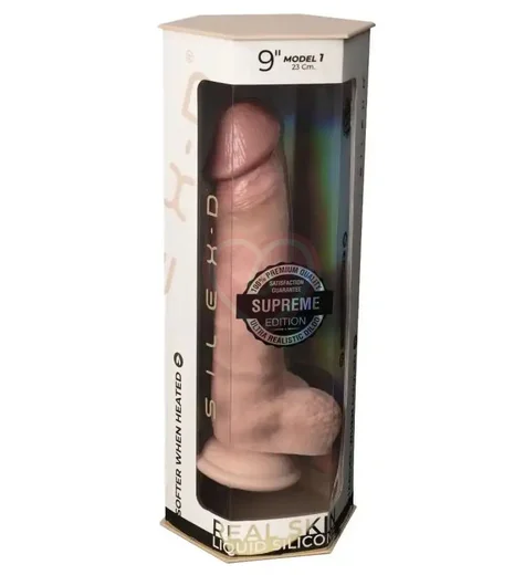 Реалистичный фаллоимитатор на присоске Silexd Model 1 Premium Real Skin телесный 23 см фото 5