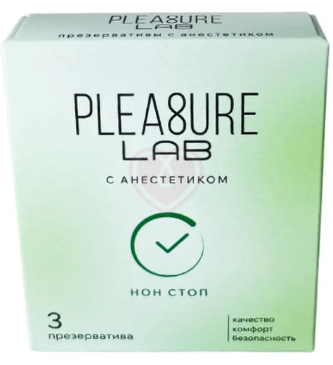 Презервативы с анестетиком и силиконовой смазкой Pleasure Lab 3 шт фото 1