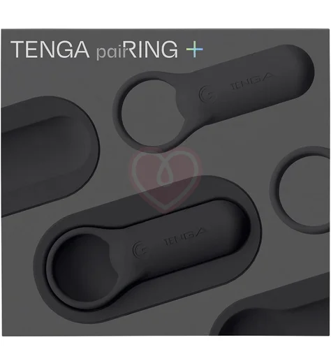 Эрекционное кольцо с усиленной вибрацией Tenga PaiRing+ чёрное фото 4