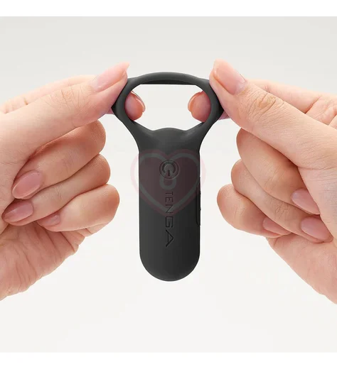 Эрекционное кольцо с усиленной вибрацией Tenga PaiRing+ чёрное фото 7