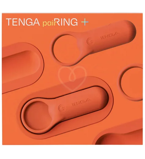 Эрекционное кольцо с усиленной вибрацией Tenga PaiRing+ коралл фото 11