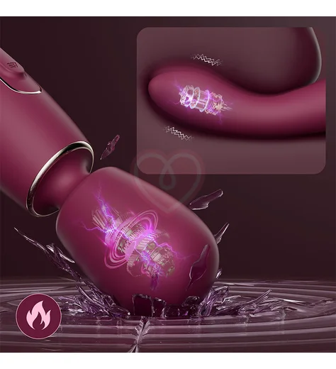 Массажёр для пар с кольцом BeYourLover Dominus бордовый фото 6