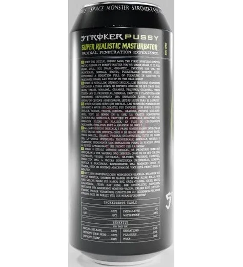 Мастурбатор вагина в банке энергетика Cnex Alive Monster Masturbator зелёный фото 5
