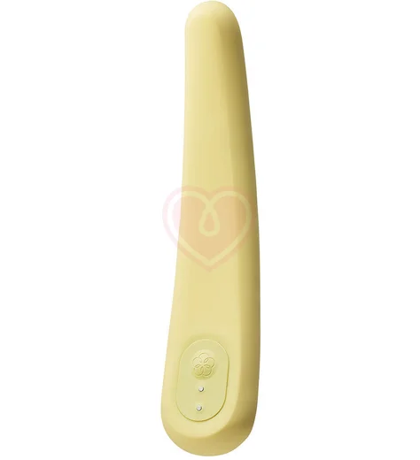 Нереалистичный гибкий вибратор Iroha Tsuki Fit Mikazuki жёлтый фото 1