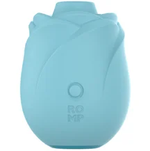 Вакуумный стимулятор в форме розы Romp Rose Glow голубой