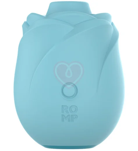 Вакуумный стимулятор в форме розы Romp Rose Glow голубой фото 1