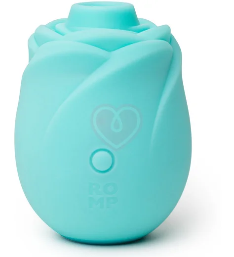Вакуумный стимулятор в форме розы Romp Rose Glow голубой фото 3
