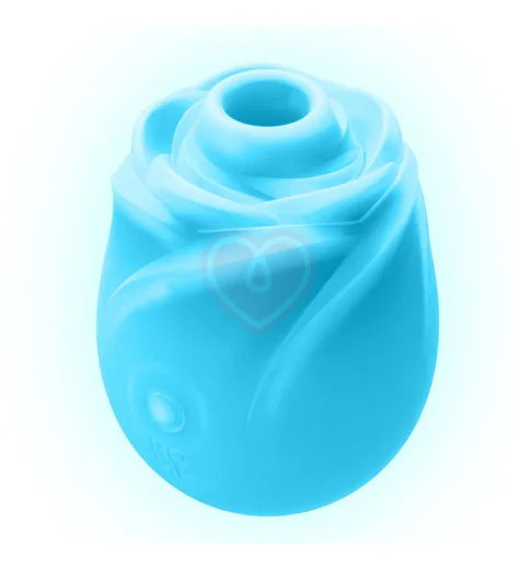 Вакуумный стимулятор в форме розы Romp Rose Glow голубой фото 6