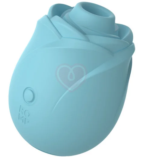 Вакуумный стимулятор в форме розы Romp Rose Glow голубой фото 7