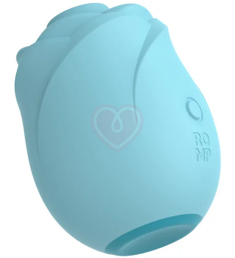 Вакуумный стимулятор в форме розы Romp Rose Glow голубой фото 8