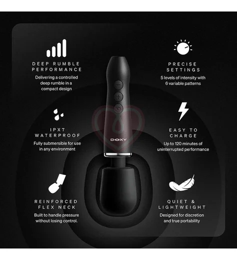 Массажёр с алюминиевым корпусом Doxy Go 2.0 розовый фото 13