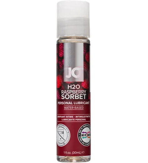Съедобный лубрикант System JO H2O Flavored Raspberry Sorbet с ароматом Малина 30 мл фото 1