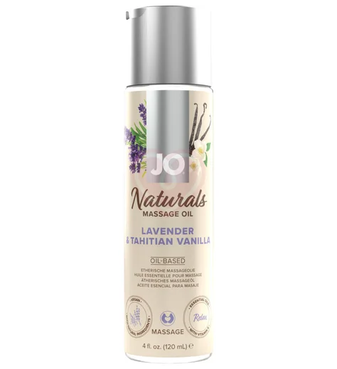 Ароматное массажное масло System Jo Naturals Lavender & Tahitian Vanilla лаванда и ваниль 120 мл фото 1