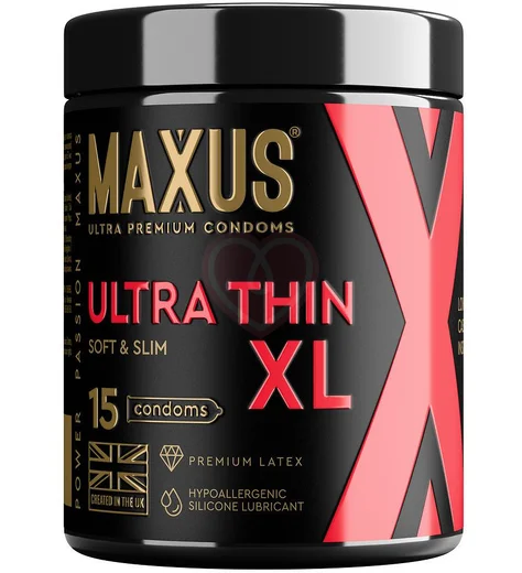 Увеличенные ультратонкие презервативы Maxus Ultra Thin XL 15 шт фото 1