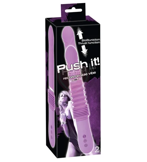 Вибратор с пульсацией Push it фиолетовый фото 2
