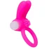 Виброкольцо с клиторальным стимулятором ToyFa A-Toys розовое фото 2
