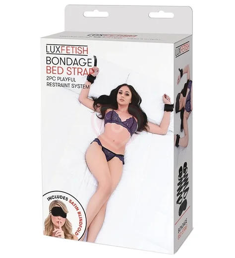 Фиксаторы для рук на кровать Lux Fetish Bondage Bed Strap чёрные фото 2