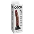 Гнущийся вибратор реалистик на присоске King Cock Vibrating 17 см коричневый фото 2
