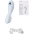 Вибратор с вакуумной стимуляцией Satisfyer Curvy Trinity 5+ и приложением голубой фото 6