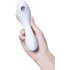 Вибратор с вакуумной стимуляцией Satisfyer Curvy Trinity 5+ и приложением голубой фото 10