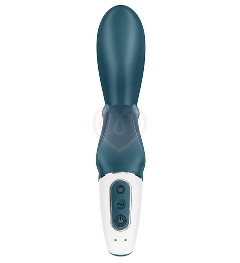 Вибратор с клиторальным стимулятором Satisfyer Hug Me серо-голубой фото 4
