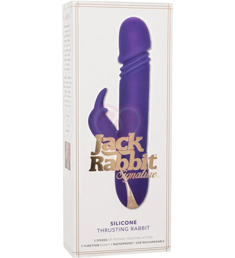 Вибратор-кролик с пульсацией Signature Thrusting Rabbit фиолетовый фото 7
