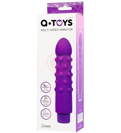 Вибратор с пупырышками A-Toys by Toyfa Dowk фиолетовый фото 7