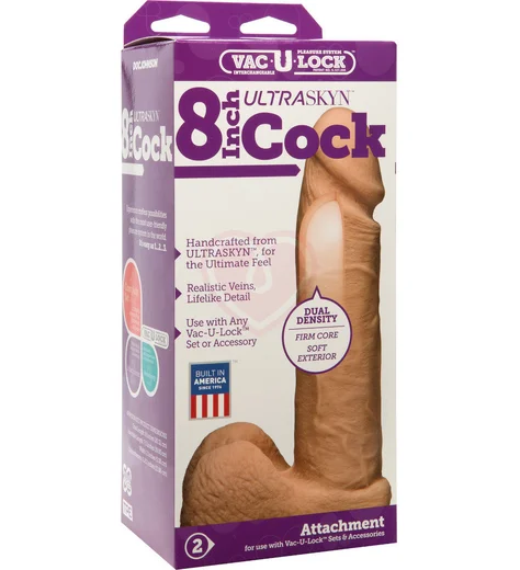 Реалистичная насадка для страпона Vac-U-Lock Ultraskyn Cock 19 см телесная фото 2