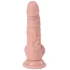 Силиконовый реалистичный фаллоимитатор с изгибом Real Basic Toy 17,5 см фото 3