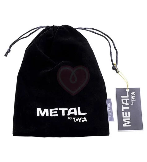 Анальная пробка ToyFa Metal с белым хвостиком фото 3