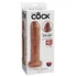 Фаллоимитатор King Cock Uncut с подвижной крайней плотью 18 см мулат фото 4