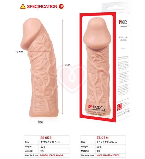 Реалистичная насадка Kokos Extreme Sleeve ES-05-S фото 2