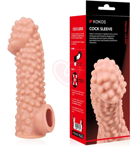 Насадка с крупными бугорками и отверстием для мошонки Kokos Cock Sleeve CS-004-S фото 4