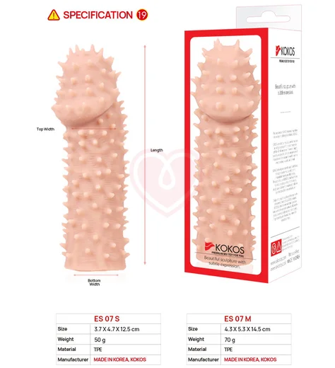 Стимулирующая насадка с усиками Kokos Extreme Sleeve ES-07-S фото 2