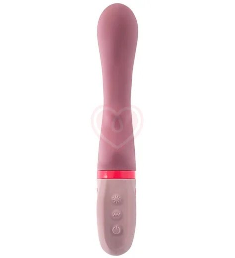 Рельефный вибратор с ручкой-кольцом Flovetta Rose розовый фото 2