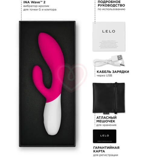 Вибратор с клиторальной стимуляцией Lelo Ina Wave 2 розовый фото 8
