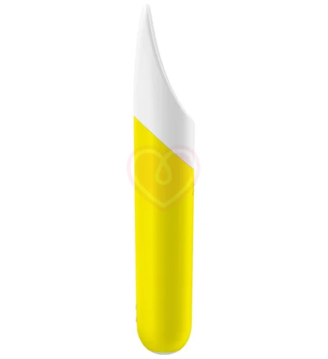 Вибропуля Satisfyer Ultra Power Bullet 7 с вогнутым кончиком жёлтая фото 2