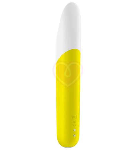 Вибропуля Satisfyer Ultra Power Bullet 7 с вогнутым кончиком жёлтая фото 3