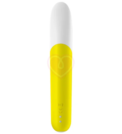 Вибропуля Satisfyer Ultra Power Bullet 7 с вогнутым кончиком жёлтая фото 4