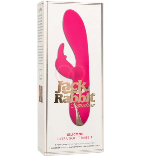 Мягкий вибратор-кролик Signature Ultra-Soft Rabbit розовый фото 6