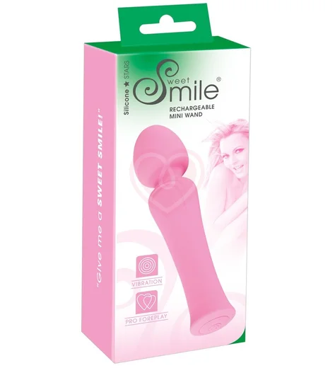 Мини-вибромассажёр Sweet Smile Mini Wand розовый фото 4