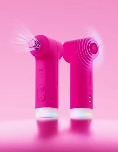 Вакуумный стимулятор клитора с двойной технологией Lovense Fizz розовый фото 11