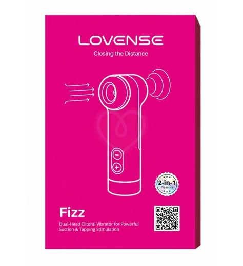 Вакуумный стимулятор клитора с двойной технологией Lovense Fizz розовый фото 12