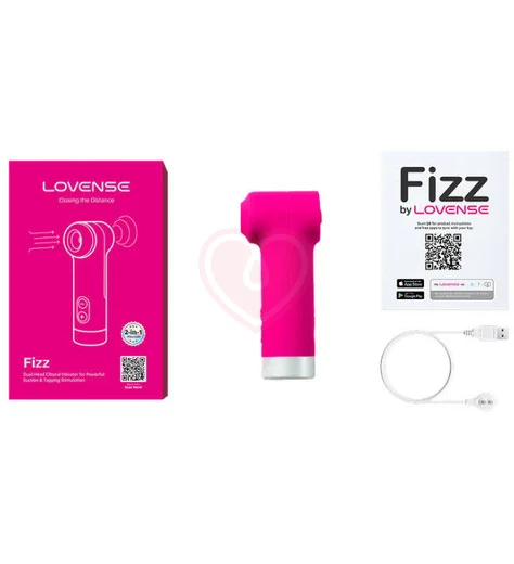 Вакуумный стимулятор клитора с двойной технологией Lovense Fizz розовый фото 15